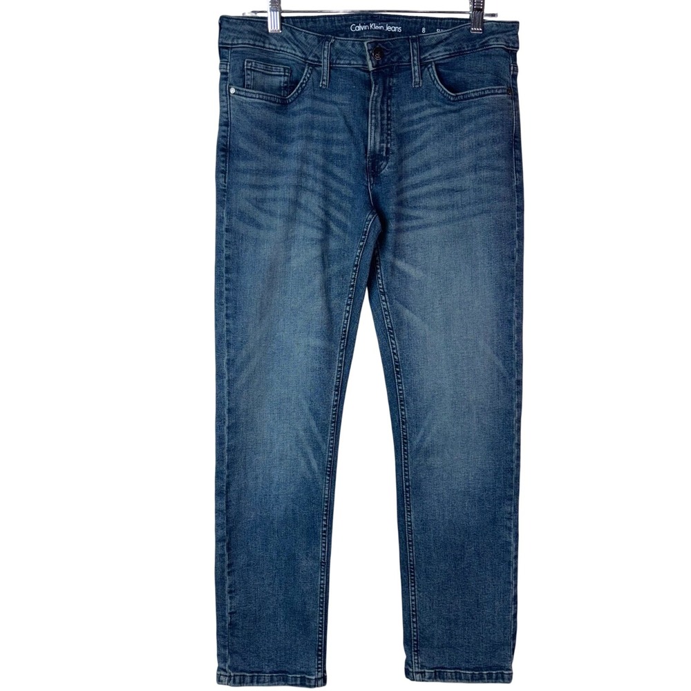 Calvin Klein Jeans Slim Boyfriend Denim‎ Jeans Blue Wash Women's Size 8